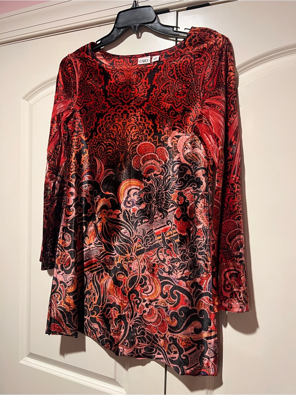 Red Multi Floral/Paisley mini dress